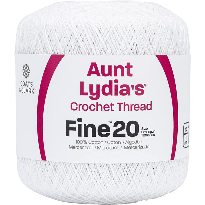 Aunt Lydia's Fine Crochet Thread Size 20-White