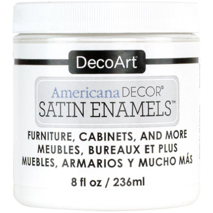 DecoArt - Americana Decor Satin Enamels 8oz-Pure White