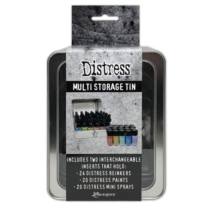 Tim Holtz Distress Multi Storage Tin Includes 2 Interchangeable Inserts