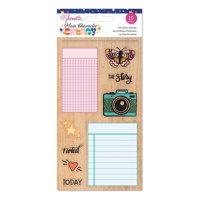 American Crafts - Character Energy Stamps - Journalling Acrylic Stamp Set