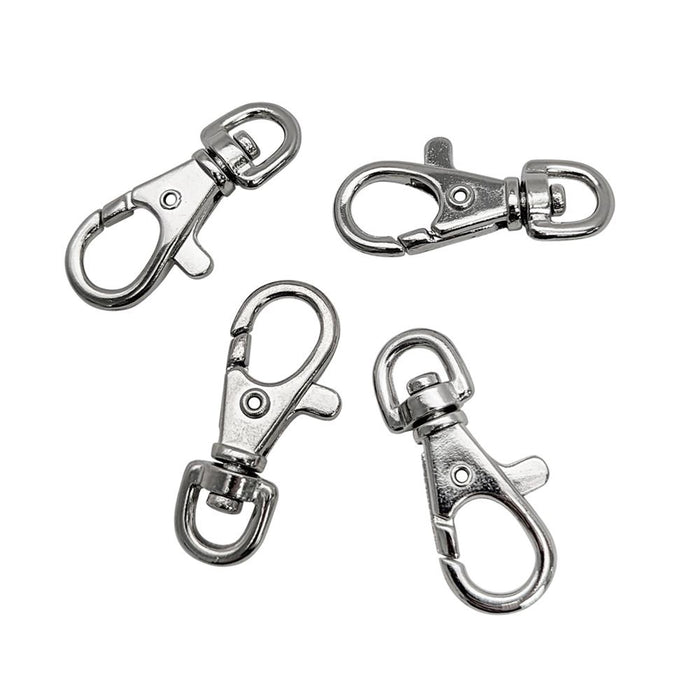 Realeather® Crafts Swivel Snap Hooks 4/Pkg Nickel