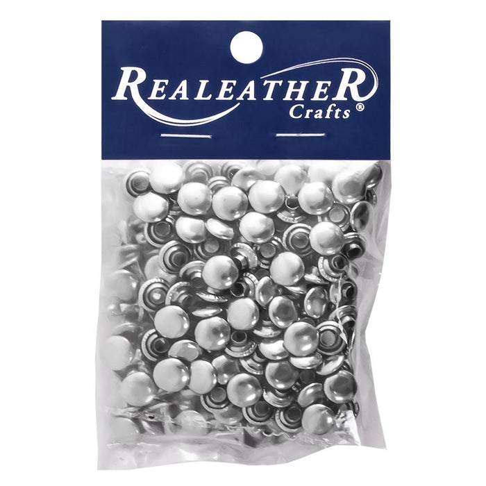 Realeather® Crafts Medium Rivets 100/Pkg Nickel