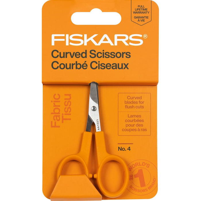 Fiskars Curved Detail Scissors No. 4 4" Orange Handle