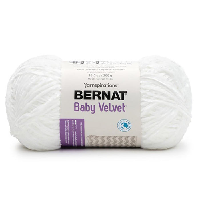 Bernat Baby Velvet Big Roll Yarn - Snowy White - 300g