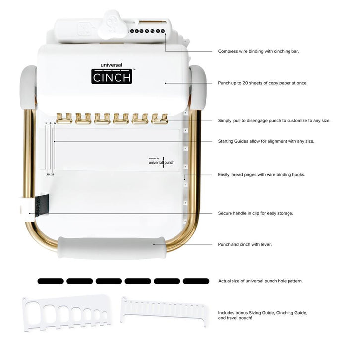 We R Universal Cinch Gold & White