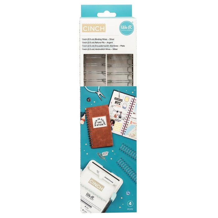 We R Cinch Wires 1" 4/Pkg - Silver