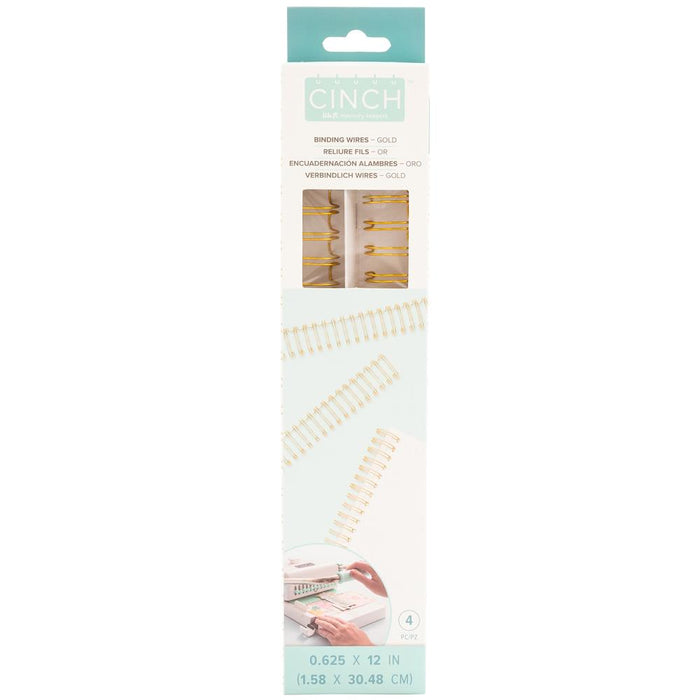 We R Memory Keepers - Cinch Wires .625" 4/Pkg -Gold