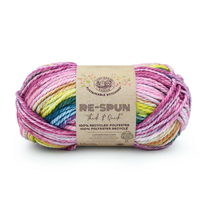 Lion Brand Re-Spun Thick & Quick Yarn - Meadow Flowers