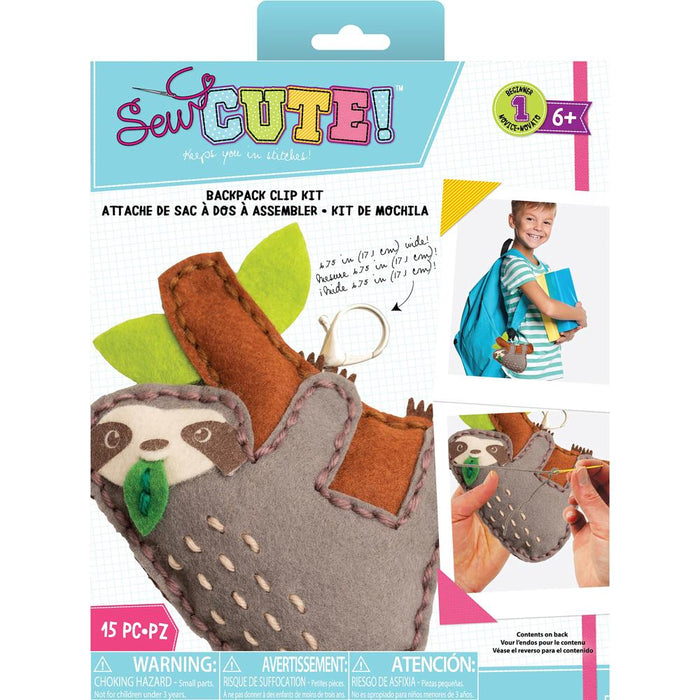Colorbok Sew Cute! Felt Keychain - Sloth