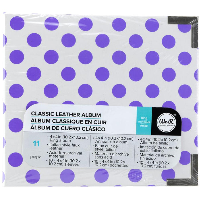 We R Memory Keepers -  Instagram Ring Album 4"X4" - Neon Purple