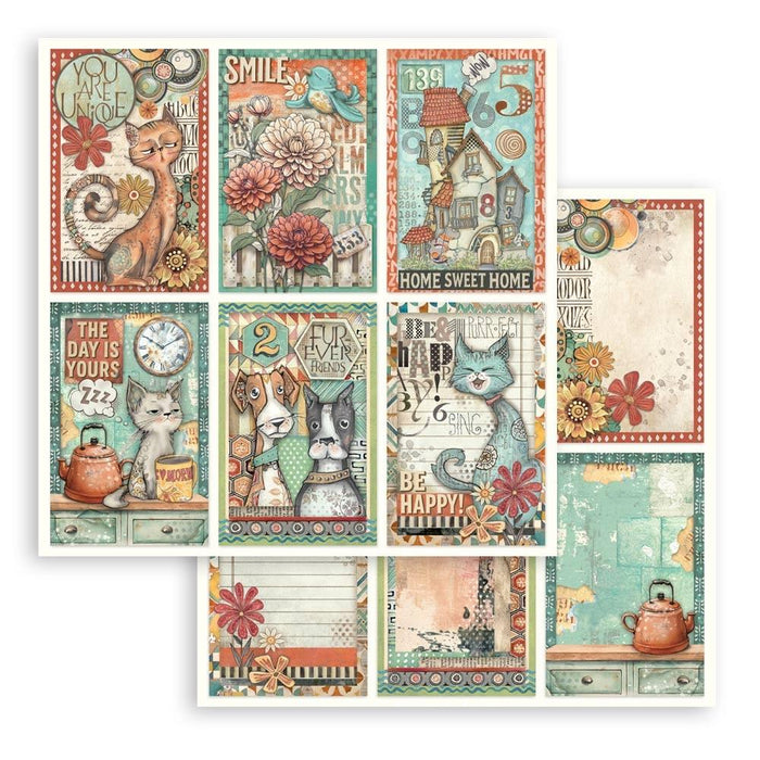 Stamperia Scrapbooking Pad 12"X12" 10/Pkg - Furry Friends