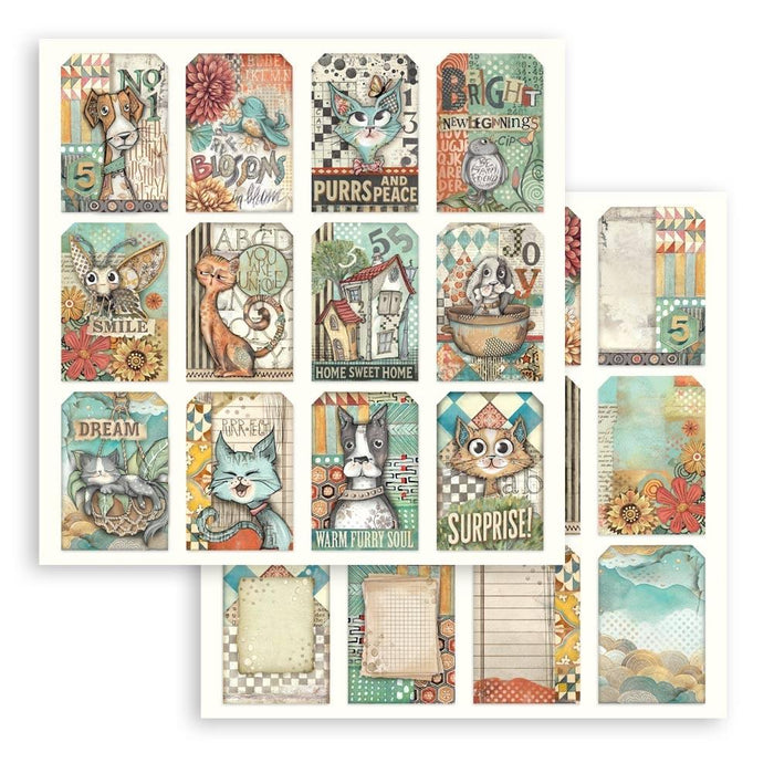 Stamperia Scrapbooking Pad 12"X12" 10/Pkg - Furry Friends