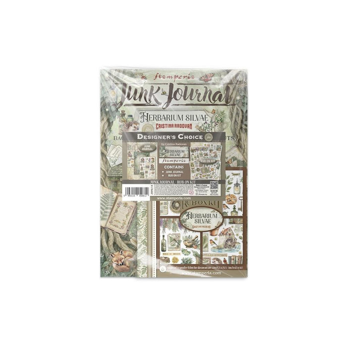 Stamperia Junk Journal And Rub-On Kit-Herbarium Silvae