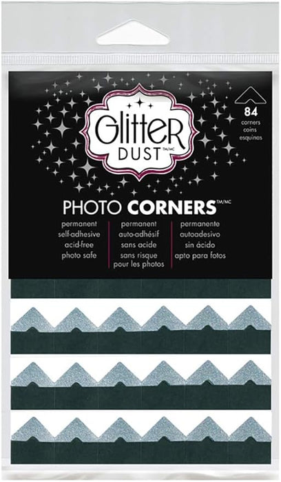 Thermoweb - Glitter Dust Photo Corners 84/Pkg - Silver