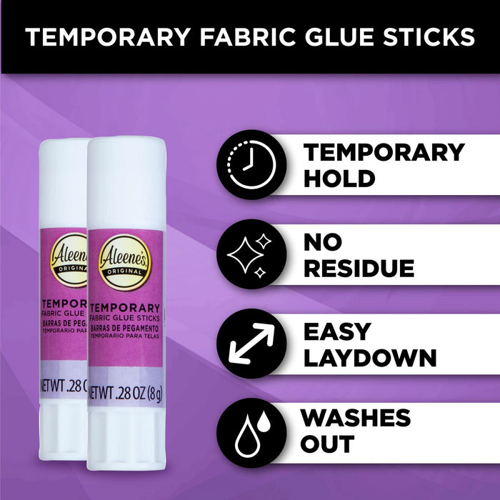 Aleene's - Temporary Fabric Glue Sticks 2/Pkg-.28oz