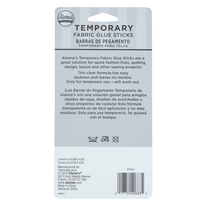 Aleene's - Temporary Fabric Glue Sticks 2/Pkg-.28oz