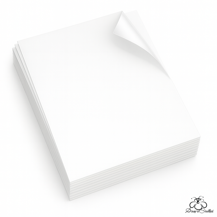 Doodles - A4 White Waterslide Decal Paper (for laser printers) - 5 Pack