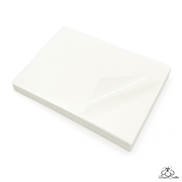 Doodles - A4 Clear Waterslide Decal Paper (for laser printers) - 5 Pack