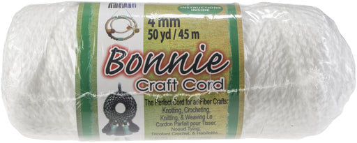 Pepperell Bonnie Macrame Craft Cord 4mmX50yd-White