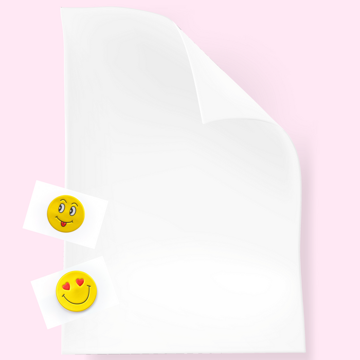 MC - Inkjet and Laser Thin Printable Glossy Self Adhesive Vinyl White - A4, 10pk