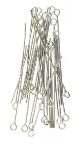 Cousin Jewelry Basics Metal Findings 180/Pkg-Silver Eye Pins