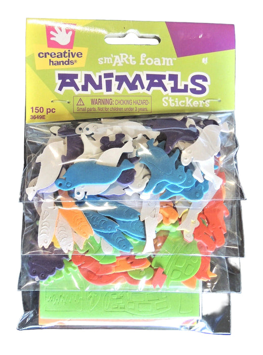 Fibre Craft Creative Hands - Animals Foam Stickers 150pc