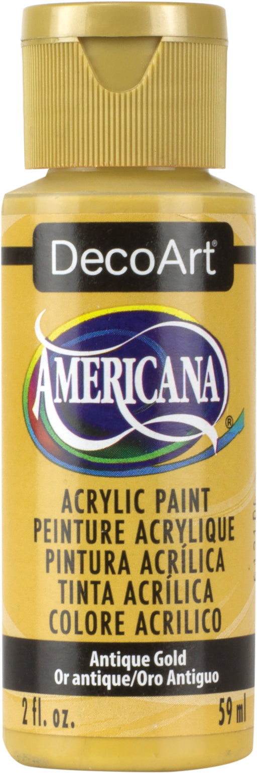 DecoArt Americana Acrylic Paint 2oz-Antique Gold - Opaque