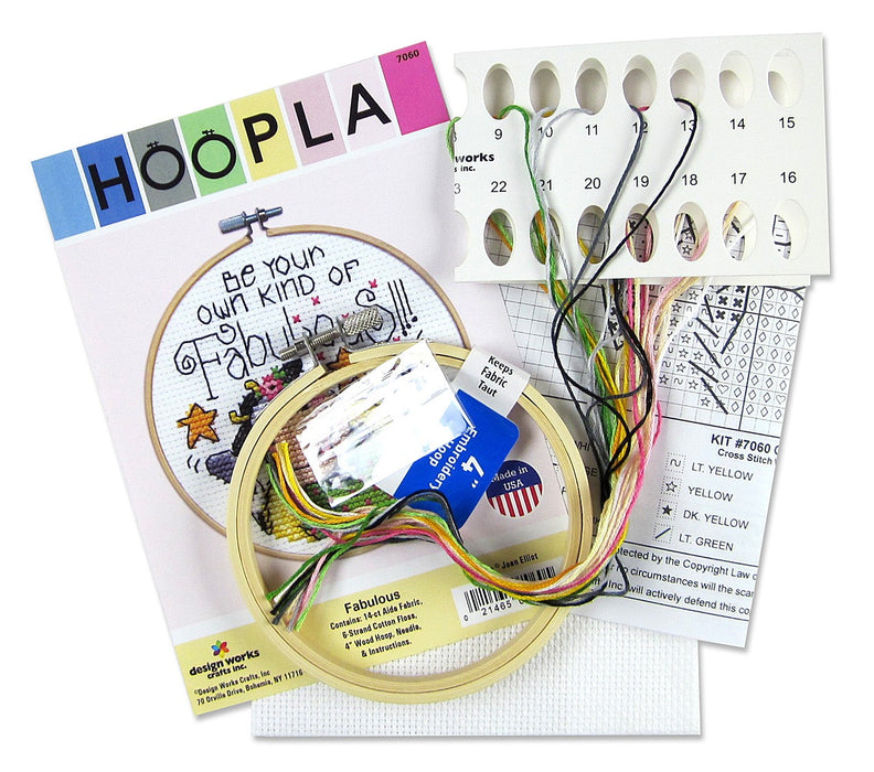 Design Works Counted Cross Stitch Kit 4" Round-Fabulous (14 Count)