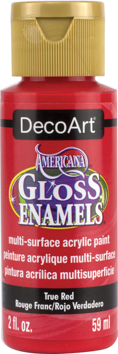 Americana Gloss Enamels Acrylic Paint 2oz - True Red (DAG-129)