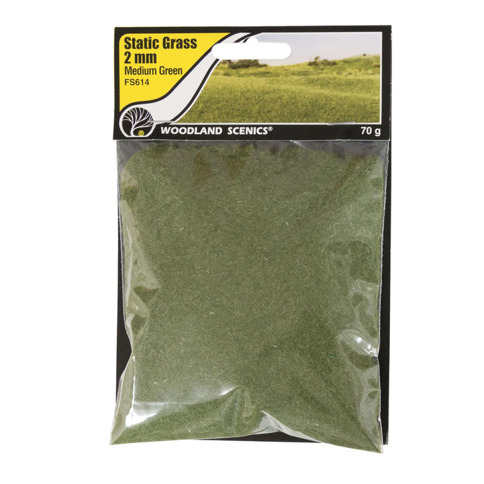 Woodland Scenics Static Grass 2mm-Medium Green