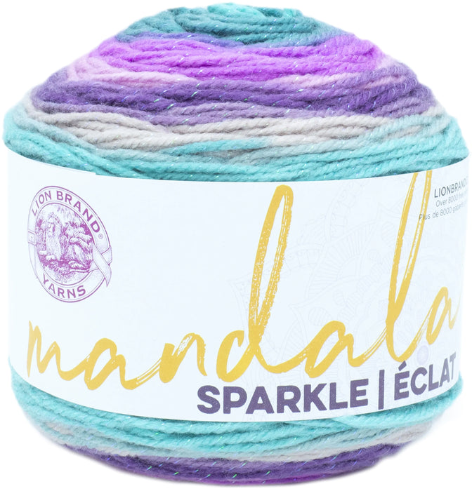 Lion Brand Mandala Sparkle Yarn-Aquila