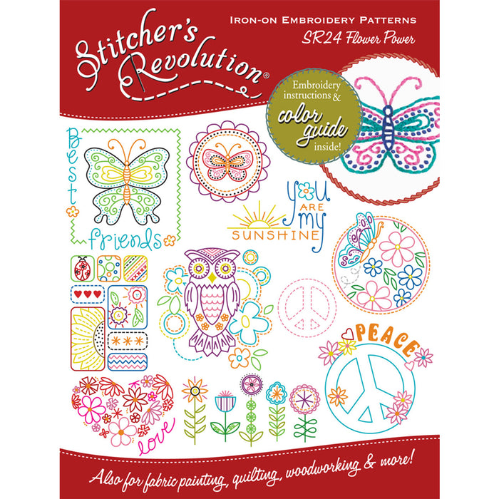 Stitcher's Revolution Iron-On Transfers-Flower Power SR-24