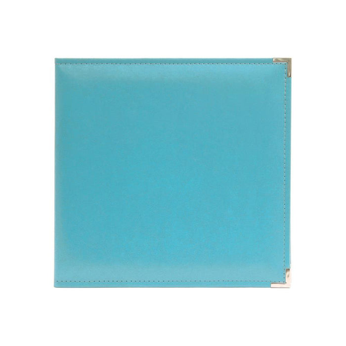 We R Memory Keepers - Classic Leather D-Ring Album 12 X 12" - Aqua