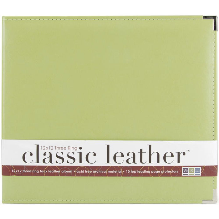 We R Memory Keepers - Classic Leather D-Ring Album 12 X 12" - Kiwi