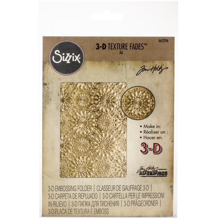 Sizzix - Tim Holtz - 3D Texture Fades Embossing Folder - Kaleidoscope