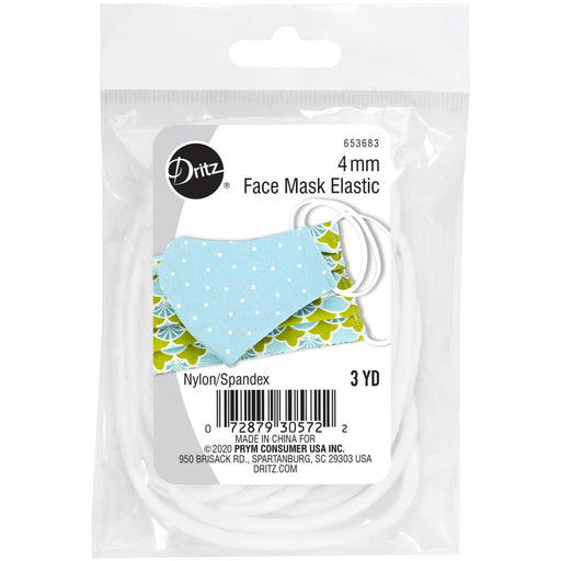 Dritz - Face Mask Elastic 4mmx3yd - White