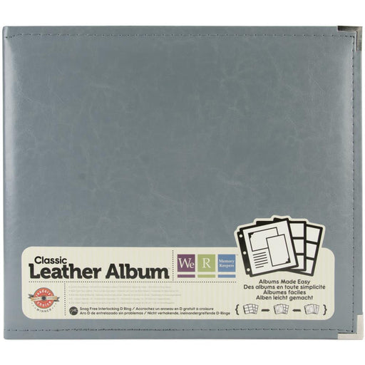 We R Classic Leather D-Ring Album 12"X12"-CHARCOAL