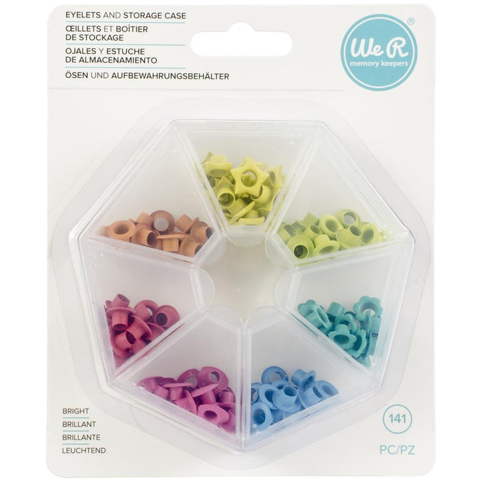 We R Eyelets W/Storage Case 140/Pkg-BRIGHTS