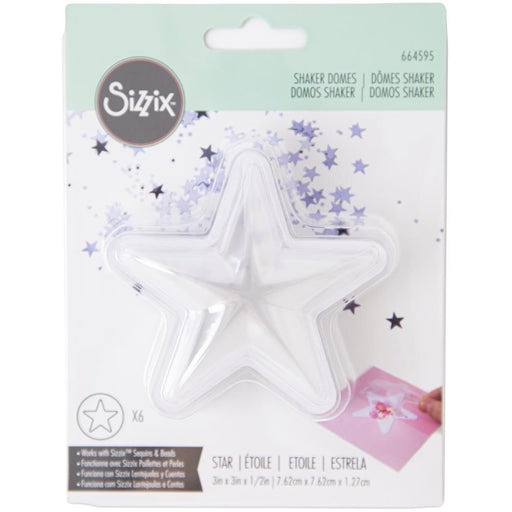 Sizzix - Making Essentials Shaker Domes - Star 3" - 6/Pkg