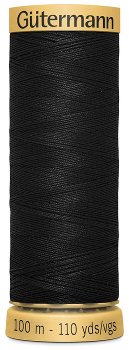 Gutermann Natural Cotton Thread 110yd-Black