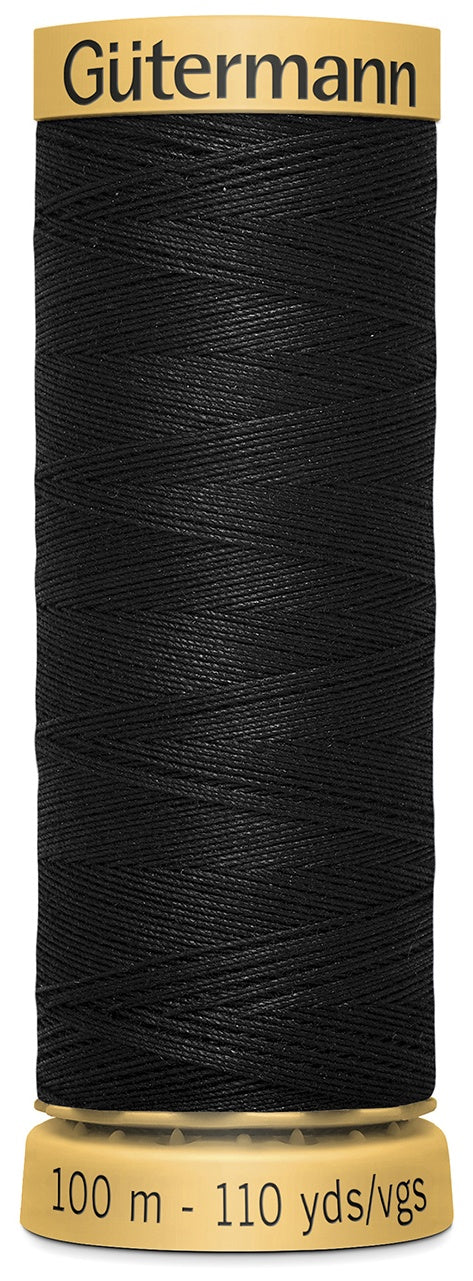 Gutermann Natural Cotton Thread 110yd-Black