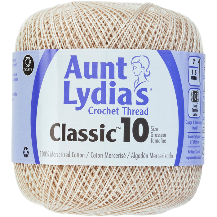 Aunt Lydia's Classic Crochet Thread Size 10-Natural