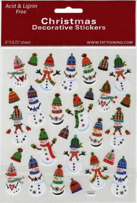 Sticker King Stickers-Snowmen W/Hats