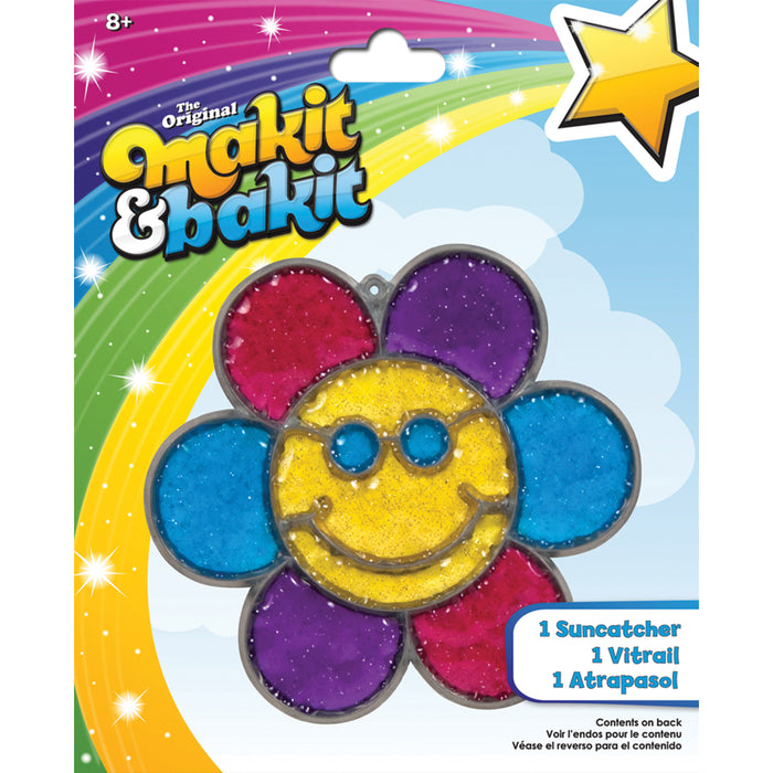 Colorbok Makit & Bakit Suncatcher Kit-Glitter Smiley Face Flower