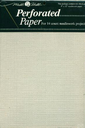 Mill Hill Perforated Paper 14 Count 9"X12" 2/Pkg-White