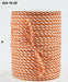 May Arts - 1/8 Inch Mini Diagonal Stripes Ribbon with Woven Edge - Orange