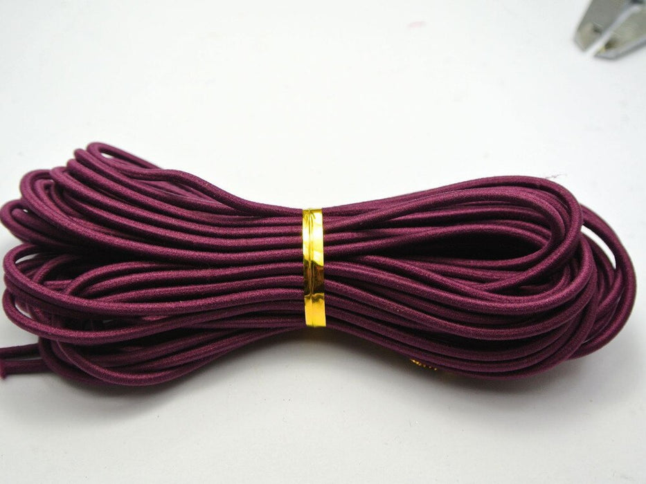 Doodles - Elastic - Burgundy Round Cord - 2.5mm X 5M