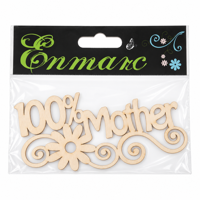 Doodles - Enmarc - "100% Mother (Flower)" Chipboard Embellishment