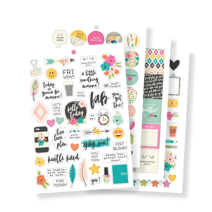 Simple Stories - Carpe Diem A5 Planner Sticker Tablet - Good Vibes