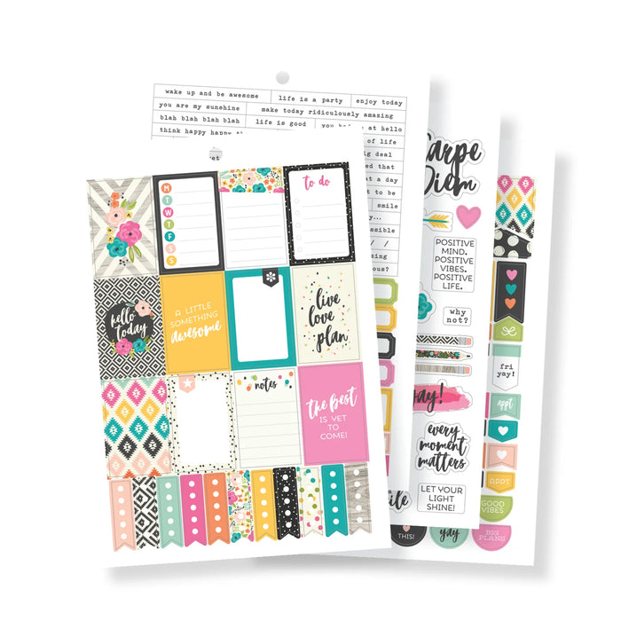 Simple Stories - Carpe Diem A5 Planner Sticker Tablet - Good Vibes